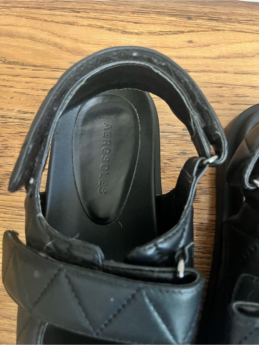 Quilted “Dad” Sandals in Black - Picture 5 of 7